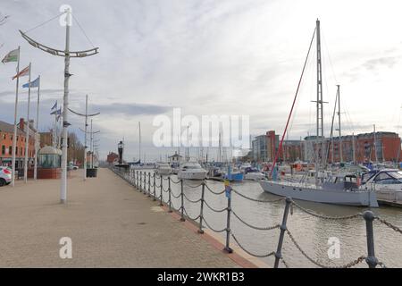 Die neue Marina Area in Hull, Yorkshire, Großbritannien Stockfoto