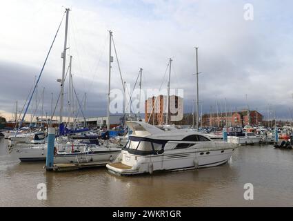 Die neue Marina Area in Hull, Yorkshire, Großbritannien Stockfoto