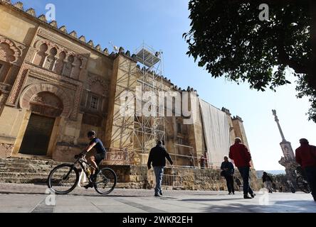 Córdoba, 01/31/2024. Die Restaurierungsarbeiten an der Maqsura der Moschee-Kathedrale beginnen. Foto: Valerio Merino. ARCHCOR. Quelle: Album / Archivo ABC / Valerio Merino Stockfoto