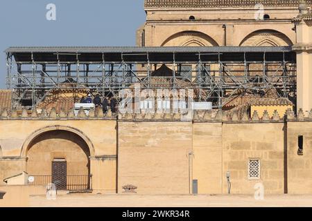 Córdoba, 01/31/2024. Die Restaurierungsarbeiten an der Maqsura der Moschee-Kathedrale beginnen. Foto: Valerio Merino. ARCHCOR. Quelle: Album / Archivo ABC / Valerio Merino Stockfoto