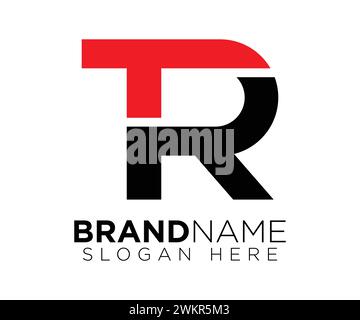 T R Logo Design Vektorvorlage Stock Vektor