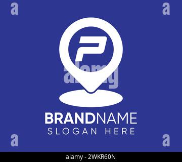 P Logo Design Vektorvorlage Stock Vektor
