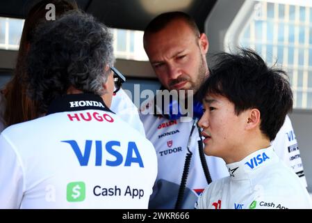 Sakhir, Bahrain. Februar 2024. Yuki Tsunoda (JPN) RB. Formel-1-Test, Tag zwei, Donnerstag, 22. Februar 2024. Sakhir, Bahrain. Quelle: James Moy/Alamy Live News Stockfoto