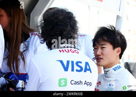Sakhir, Bahrain. Februar 2024. Yuki Tsunoda (JPN) RB. Formel-1-Test, Tag zwei, Donnerstag, 22. Februar 2024. Sakhir, Bahrain. Quelle: James Moy/Alamy Live News Stockfoto