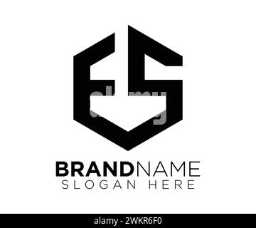 E S Logo Design Vektorvorlage Stock Vektor