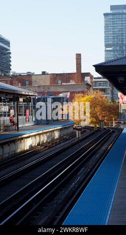 Eine belebte Stadt-Bahnhofsszene Stockfoto