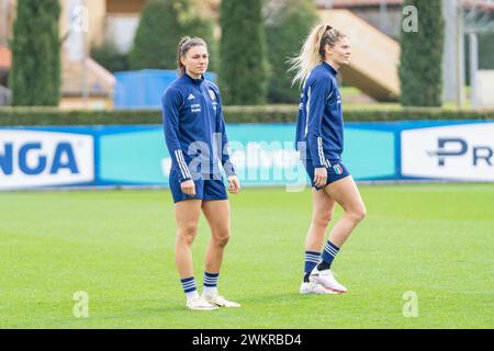 Florenz, Italien. Februar 2024. Florenz, Italien, 23. Februar 2024: Agnese Bonfantini (Italien) während des letzten Trainings vor dem Freundschaftsspiel der Frauen-Nationalmannschaft zwischen Italien und Irland im Viola Park Stadion in Florenz (FI), Italien. (Sara Esposito/SPP) Credit: SPP Sport Press Photo. /Alamy Live News Stockfoto