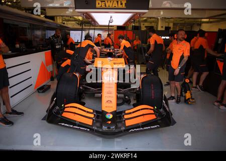 PIASTRI Oscar (aus), McLaren F1 Team MCL38, Porträt während der Formel 1 Aramco-Vorsaisontests 2024 der FIA Formel 1 Weltmeisterschaft 2024 vom 21. Bis 23. Februar 2024 auf dem Bahrain International Circuit in Sakhir, Bahrain - Foto DPPI Stockfoto