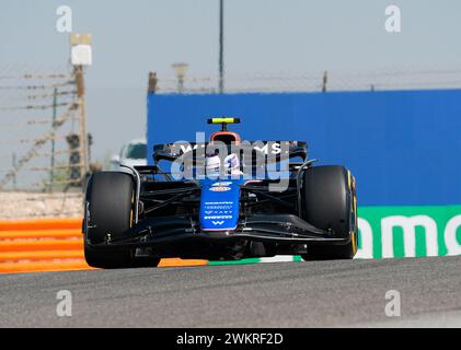 Sakhir, Bahrain. Februar 2024. 21. Februar 2024, Bahrain International Circuit, Sakhir, Formel-1-Testfahrten in Bahrain 2023, im Bild Logan Sargeant (USA), Williams Racing Credit: dpa/Alamy Live News Stockfoto