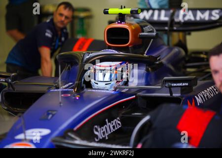 SARGEANT Logan (usa), Williams Racing FW46, Porträt während der Formel 1 Aramco-Vorsaisontests 2024 der FIA Formel 1 Weltmeisterschaft 2024 vom 21. Bis 23. Februar 2024 auf dem Bahrain International Circuit in Sakhir, Bahrain - Foto DPPI Stockfoto