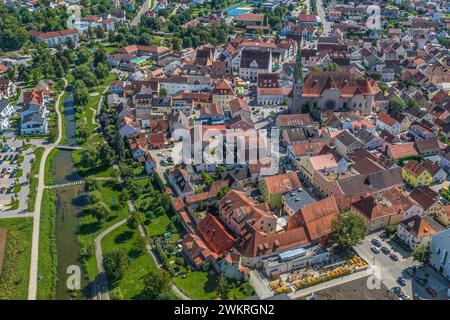 Blick auf die Stadt Beilngries im Naturpark Altmühltal im nördlichen Teil Oberbayerns Stockfoto