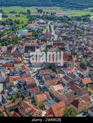 Blick auf die Stadt Beilngries im Naturpark Altmühltal im nördlichen Teil Oberbayerns Stockfoto