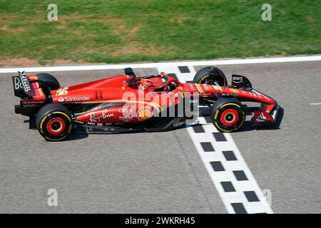 Sakhir, Bahrain. Februar 2024. 21. Februar 2024, Bahrain International Circuit, Sakhir, Formel-1-Testfahrten in Bahrain 2023, im Bild Charles Leclerc (MCO), Scuderia Ferrari Credit: dpa/Alamy Live News Stockfoto