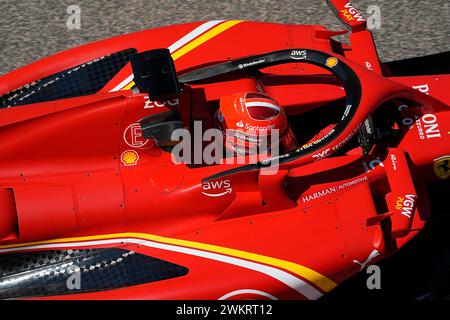 Sakhir, Bahrain. Februar 2024. 21. Februar 2024, Bahrain International Circuit, Sakhir, Formel-1-Testfahrten in Bahrain 2023, im Bild Charles Leclerc (MCO), Scuderia Ferrari Credit: dpa/Alamy Live News Stockfoto