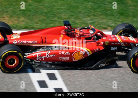 Sakhir, Bahrain. Februar 2024. 21. Februar 2024, Bahrain International Circuit, Sakhir, Formel-1-Testfahrten in Bahrain 2023, im Bild Charles Leclerc (MCO), Scuderia Ferrari Credit: dpa/Alamy Live News Stockfoto