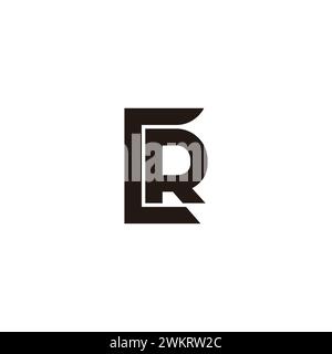 Letter cr einzigartiger, einfacher geometrischer Schriftschriftvektor Stock Vektor