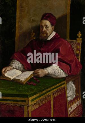 Papst Gregor XV.; Guercino (Giovanni Francesco Barbieri) (Italienisch (Bolognese), 1591 - 1666); ca. 1622 - 1623; Öl auf Leinwand; 133,7 x 98,4 cm (52 5/8 x 38 3/4 Zoll); 87.PA.38 Stockfoto