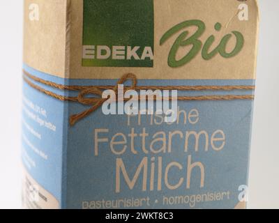 EDEKA, Milch-Logo und -Symbol Stockfoto