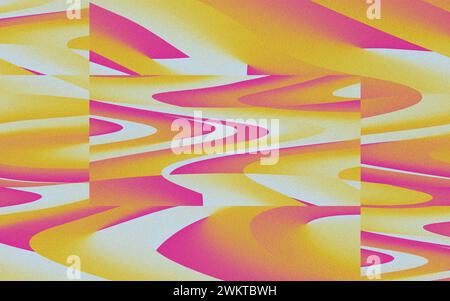 Grobkörniger psychedelischer Verlaufshintergrund im Retro-y2k-Stil. Digitale Rauschtextur. Stockfoto
