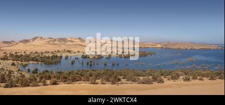 Panoramablick über den Nassersee, Ägypten Stockfoto