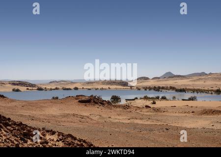 Panoramablick über den Nassersee, Ägypten Stockfoto