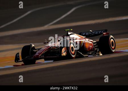 55 SAINZ Carlos (Spa), Scuderia Ferrari SF-24, Action während der Formel 1 Aramco Vorsaisontests 2024 der FIA Formel 1 Weltmeisterschaft 2024 vom 21. Bis 23. Februar 2024 auf dem Bahrain International Circuit in Sakhir, Bahrain - Foto DPPI Stockfoto
