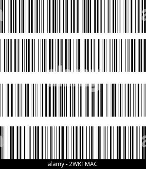 Vektor-Barcodes isoliert auf weißem Hintergrund. Supermarkt scannt Codeleisten Stock Vektor