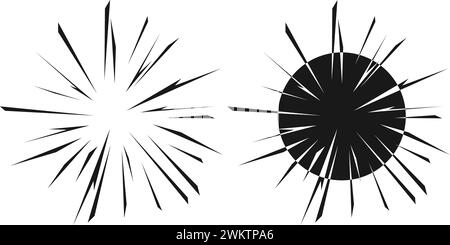 Vektor-Comic-Explosion isoliert auf weißem Hintergrund. Symbol „Boom Sound Effect“. Comic explodierende Blicke im Comic-Stil mit Kopierraum für deine Stock Vektor