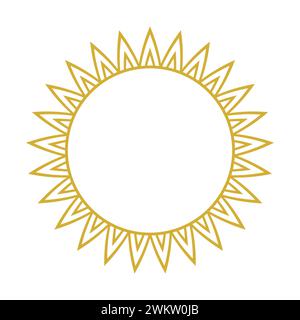 Abstrakter Goldener Sonnenrahmen Stock Vektor