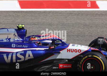 Sakhir, Bahrain. Februar 2024. 22 TSUNODA Yuki (JAP), Visa Cash App RB F1 Team VCARB 01, Aktion während der Formel 1 Aramco Vorsaisontests 2024 der FIA Formel 1 Weltmeisterschaft 2024 vom 21. Bis 23. Februar 2024 auf dem Bahrain International Circuit in Sakhir, Bahrain – Foto Antonin Vincent/DPPI F1 Vorsaisontests in Bahrain auf dem Bahrain International Circuit am 22. Februar 2024 in Sakhir, Bahrain. (Foto von HOCH ZWEI) Credit: dpa/Alamy Live News Stockfoto