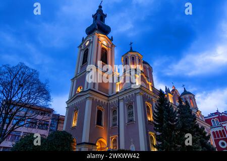 Die Kathedrale der Geburt des Theotokos, die größte serbisch-orthodoxe Kirche in Sarajevo, wurde zum Nationaldenkmal von Bosnien und ihr erklärt Stockfoto