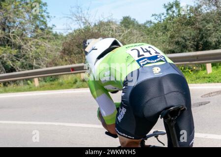 Albufeira, Portugal. Februar 2024. ALBUFEIRA, PORTUGAL - 17. Februar: Während des Zeitverfahrens der 50. Volta Algarve an der Algarve am 17. februar 2024 in Albufeira, Portugal (Foto: Henk Seppen/Orange Pictures) Credit: Orange Pics BV/Alamy Live News Stockfoto