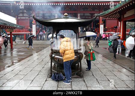 Senosoji-Tempel in Asakusa, Tokio, Japan. Stockfoto