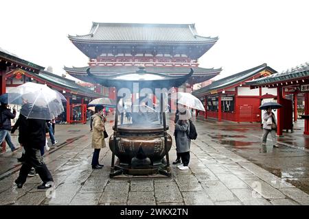 Senosoji-Tempel in Asakusa, Tokio, Japan. Stockfoto