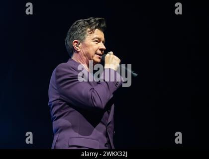Motorpoint Arena, Nottingham, Großbritannien. 22. Februar 2024, Veranstaltung: Rick Astley unterstützt von Belinda Carlisle. Bildunterschrift: Rick Astley. Bild: Mark Dunn / Alamy Live News (Unterhaltung) Stockfoto