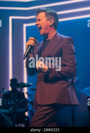 Motorpoint Arena, Nottingham, Großbritannien. 22. Februar 2024, Veranstaltung: Rick Astley unterstützt von Belinda Carlisle. Bildunterschrift: Rick Astley. Bild: Mark Dunn / Alamy Live News (Unterhaltung) Stockfoto