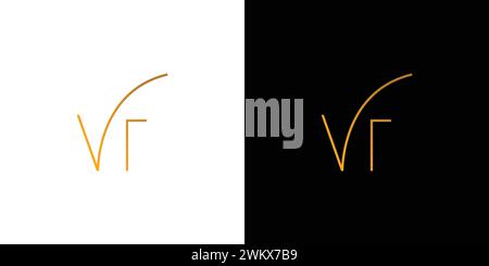 Modernes und einzigartiges Logo-Design mit VF-Initialen Stock Vektor