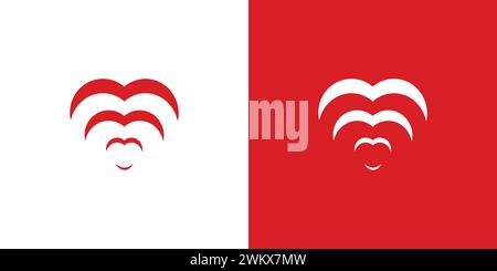 Das Herzlogo ist einzigartig und modern Stock Vektor
