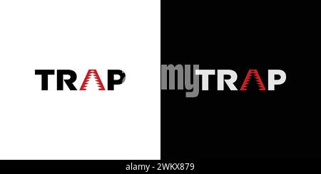 Einzigartiges und modernes Trap-Logo Stock Vektor