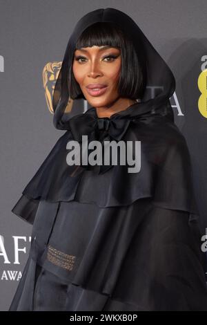 London, Großbritannien. Februar 2024. Im Bild: Naomi Campbell nimmt an den EE British Academy Film Awards 2024 Teil. Quelle: Justin Ng/Alamy Stockfoto