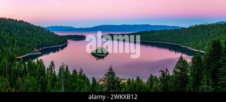 Aus der Vogelperspektive von Emerald Bay, Lake Tahoe, Kalifornien, USA Stockfoto