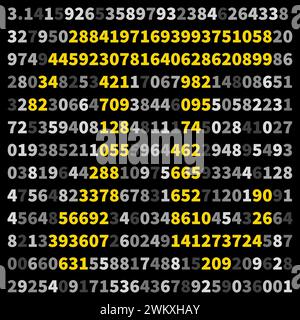 Happy PI Day - Banner 3,14. Gelbe Pi-Zahlen Maths Konzept Moderne Vektorillustration Stock Vektor