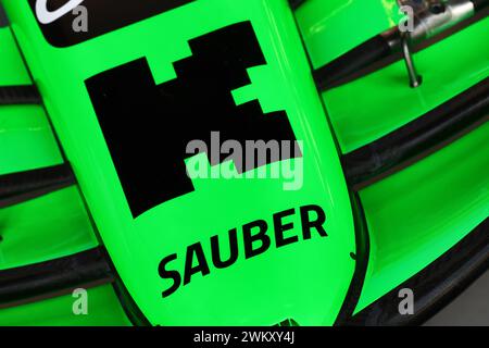 Sakhir, Bahrain. Februar 2024. Sauber C44 nosecone. 23.02.2024. Formel-1-Test, Sakhir, Bahrain, Tag Drei. Das Foto sollte lauten: XPB/Alamy Live News. Stockfoto