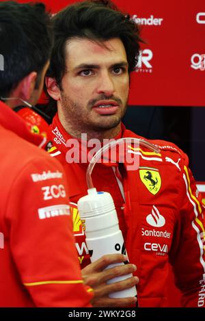 Sakhir, Bahrain. Februar 2024. Carlos Sainz Jr (ESP) Ferrari. 23.02.2024. Formel-1-Test, Sakhir, Bahrain, Tag Drei. Das Foto sollte lauten: XPB/Alamy Live News. Stockfoto