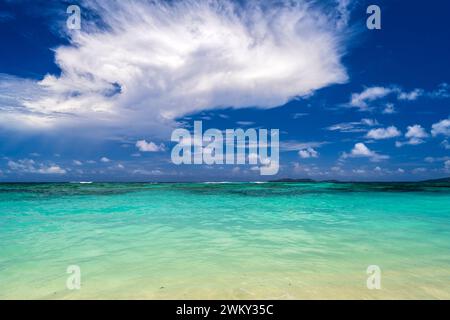 Anse La Blague, Praslin, Seychellen Stockfoto