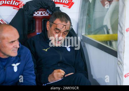 Maurizio Sarri, Cheftrainer der SS Lazio, während des Spiels der Serie A zwischen Turin FC und SS Lazio am 22. Februar 2024 im Olympischen Stadion Grande Torino Stockfoto