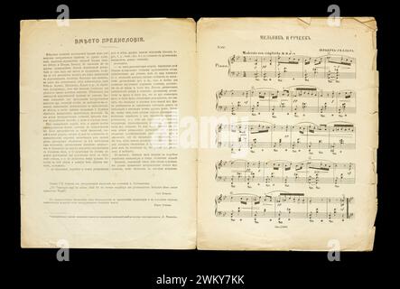 Noten der Müller und der Bach von Stephen Heller und Franz Schubert. Stockfoto