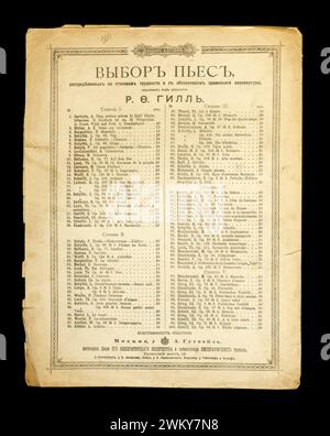 Noten der Müller und der Bach von Stephen Heller und Franz Schubert. Stockfoto