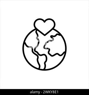 Kunst Illustration Icon Logo Wohltätigkeits- und Solidaritätssymbol Liebe Stock Vektor