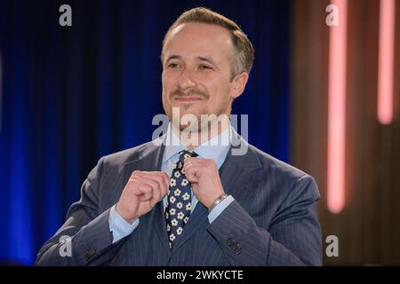 Joe Laschet bei der Aufzeichnung der WDR-Talkshow Kölner Treff im WDR Studio BS 3. Köln, 22.02.2024 *** Joe Laschet bei der Aufnahme der WDR Talkshow Kölner Treff im WDR Studio BS 3 Köln, 22 02 2024 Foto:XW.xRanderathx/xFuturexImagex koelner treff2202 4231 Stockfoto